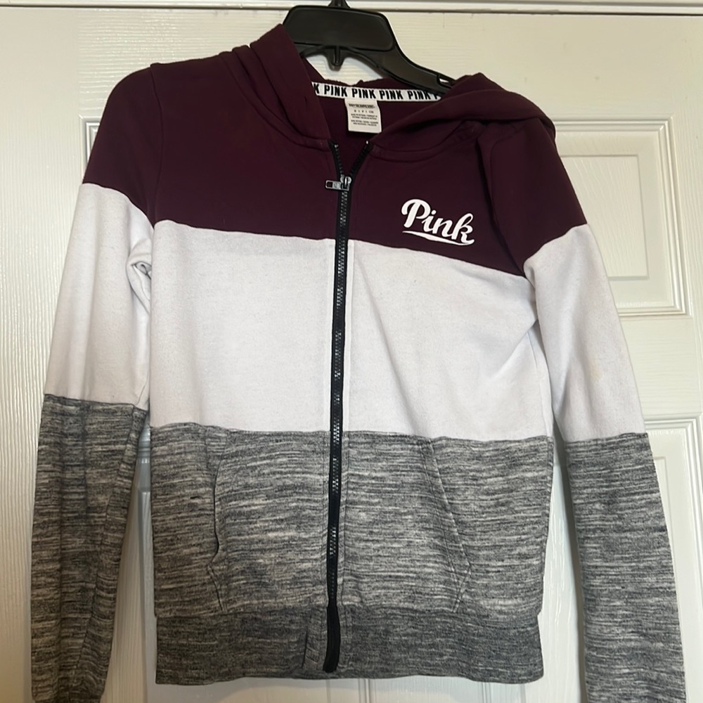 PINK hoodie zip up